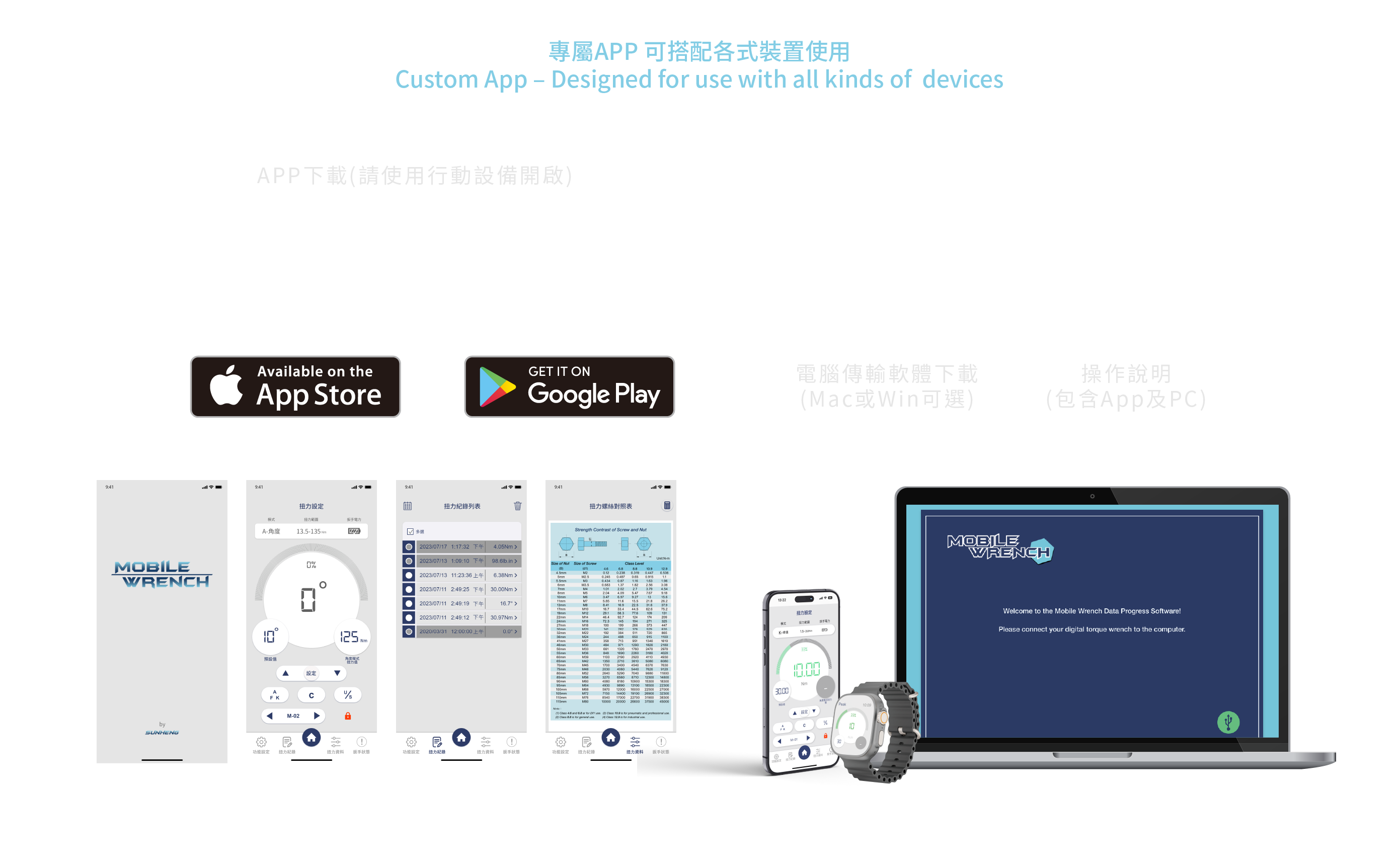 藍芽數位扭力扳手-功能介紹